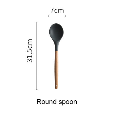 Espátula de silicona Cuchara de sopa resistente al calor Antiadherente Pala de cocina especial Herramientas de cocina