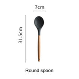 Espátula de silicona Cuchara de sopa resistente al calor Antiadherente Pala de cocina especial Herramientas de cocina