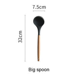 Espátula de silicona Cuchara de sopa resistente al calor Antiadherente Pala de cocina especial Herramientas de cocina