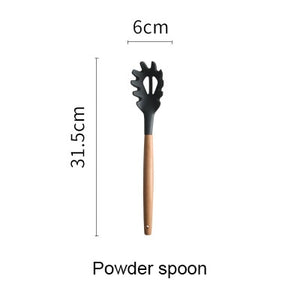 Espátula de silicona Cuchara de sopa resistente al calor Antiadherente Pala de cocina especial Herramientas de cocina