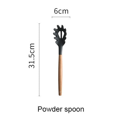 Espátula de silicona Cuchara de sopa resistente al calor Antiadherente Pala de cocina especial Herramientas de cocina