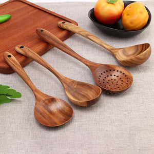 Cocina de madera Utensilio de cocina Antiadherente Cocina Cena Pala de comida Espátula Cuchara Pala de comida Herramientas de cocina