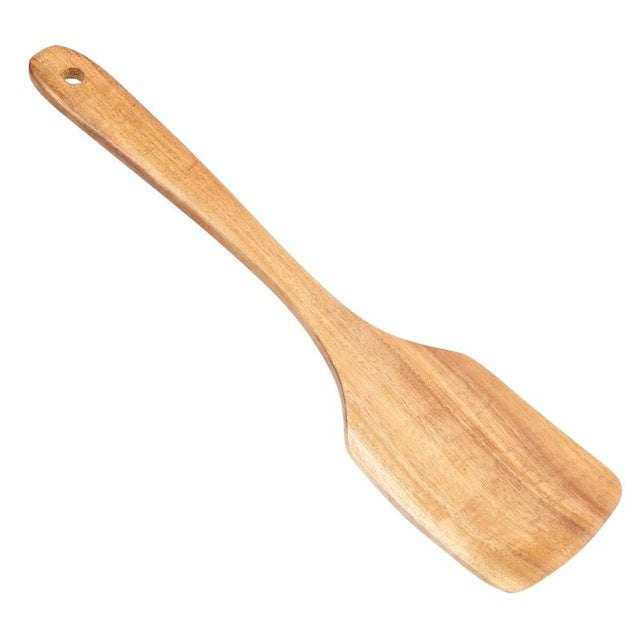 Cocina de madera Utensilio de cocina Antiadherente Cocina Cena Pala de comida Espátula Cuchara Pala de comida Herramientas de cocina