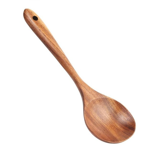 Cocina de madera Utensilio de cocina Antiadherente Cocina Cena Pala de comida Espátula Cuchara Pala de comida Herramientas de cocina